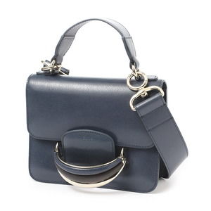 Chloe Kattie Shoulder Bag Leather Navy